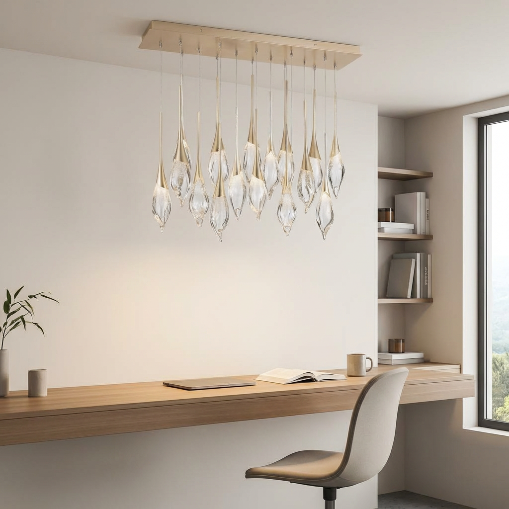 Hand-Pulled Glass 54-Inch Low Pendant