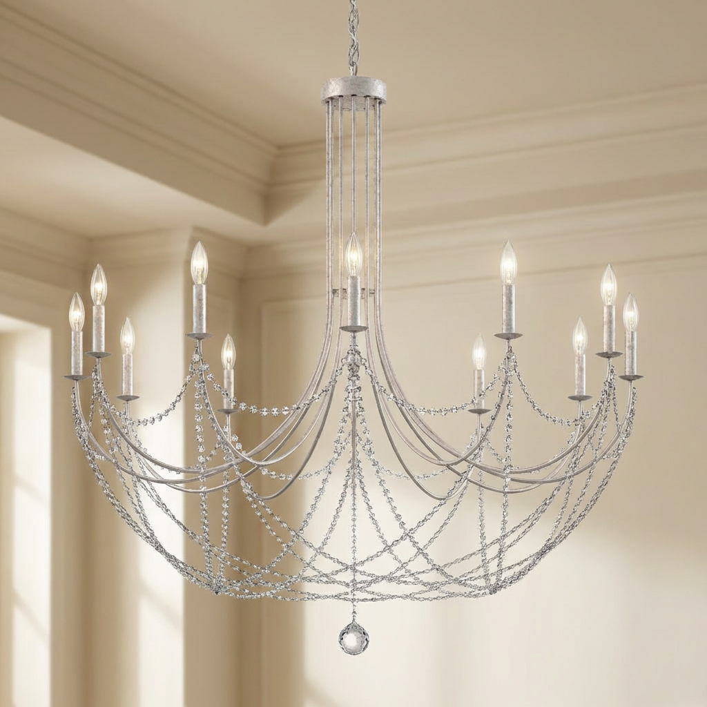 Draped Crystal Chandelier