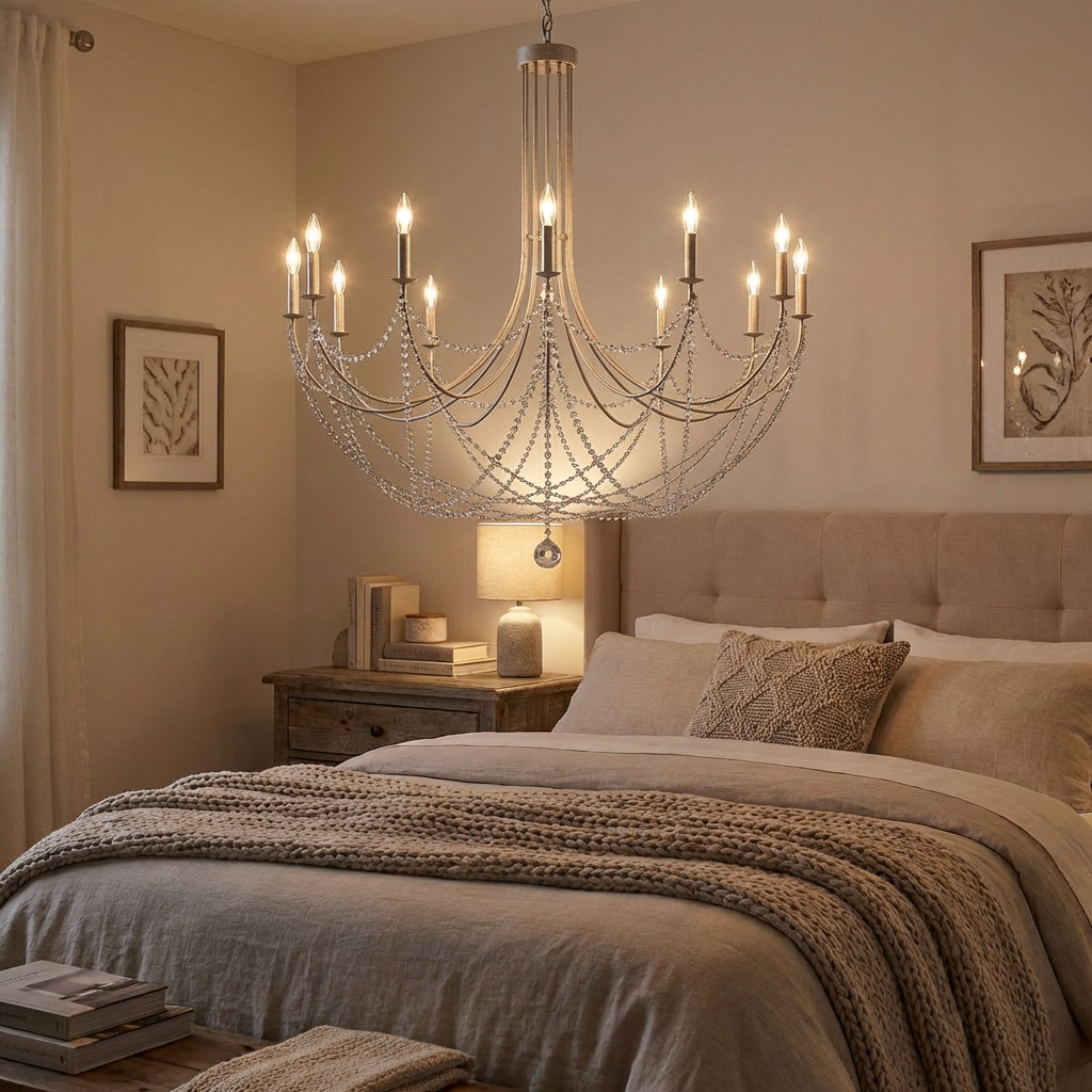 Draped Crystal Chandelier