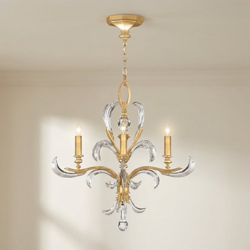 Beveled Arc 28-Inch Chandelier
