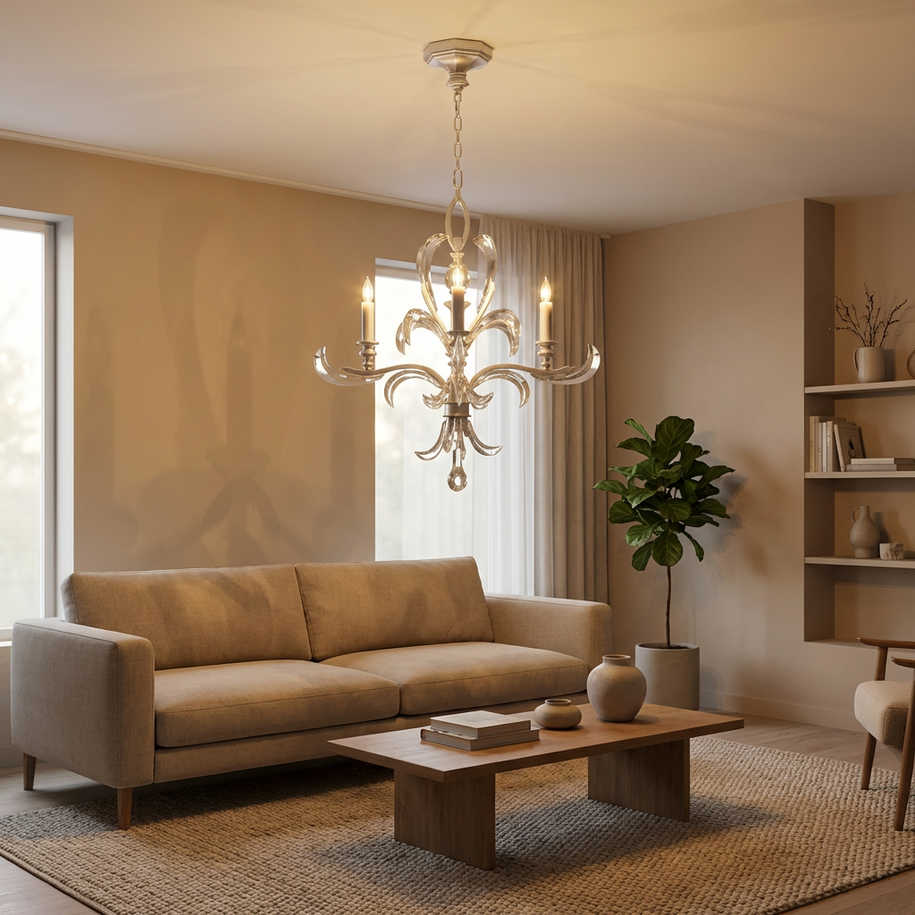 Beveled Arc 28-Inch Chandelier