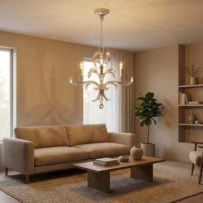 Beveled Arc 28-Inch Chandelier