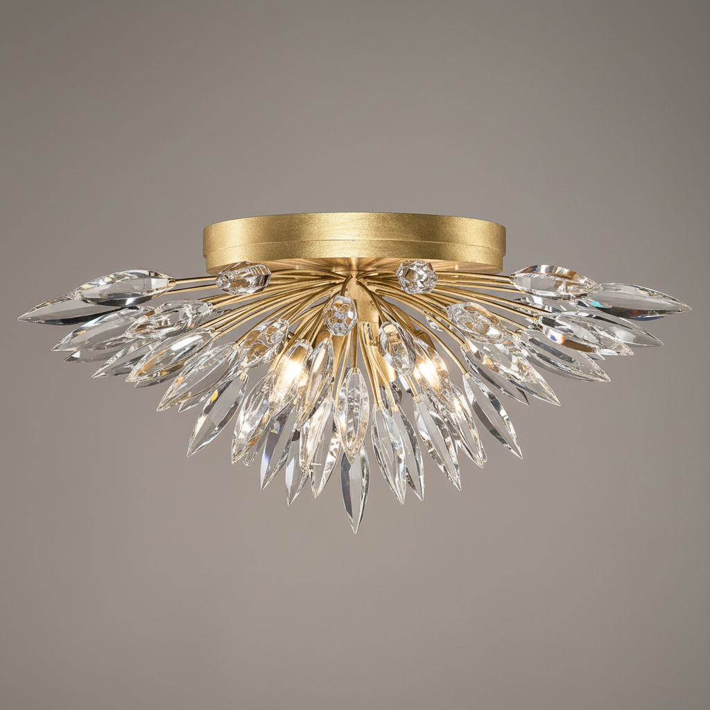 LuxuryCrystalLighting Lily Buds 26″ Round Flush Mount