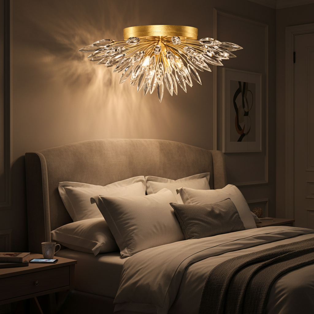 LuxuryCrystalLighting Lily Buds 26″ Round Flush Mount