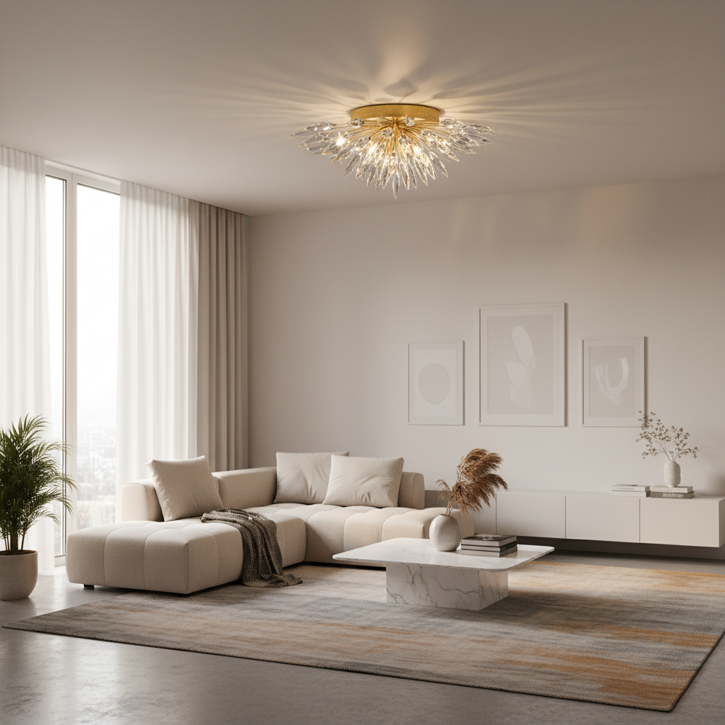 LuxuryCrystalLighting Lily Buds 26″ Round Flush Mount