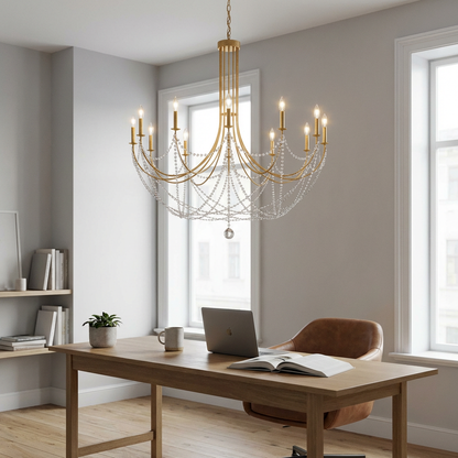 Draped Crystal Chandelier