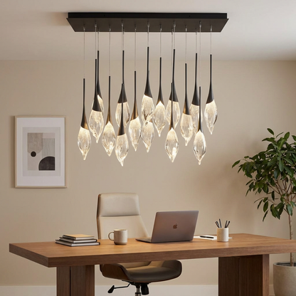 Hand-Pulled Glass 54-Inch Low Pendant