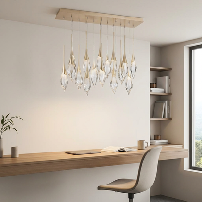 Hand-Pulled Glass 54-Inch Low Pendant