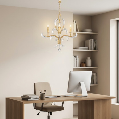 Beveled Arc 28-Inch Chandelier