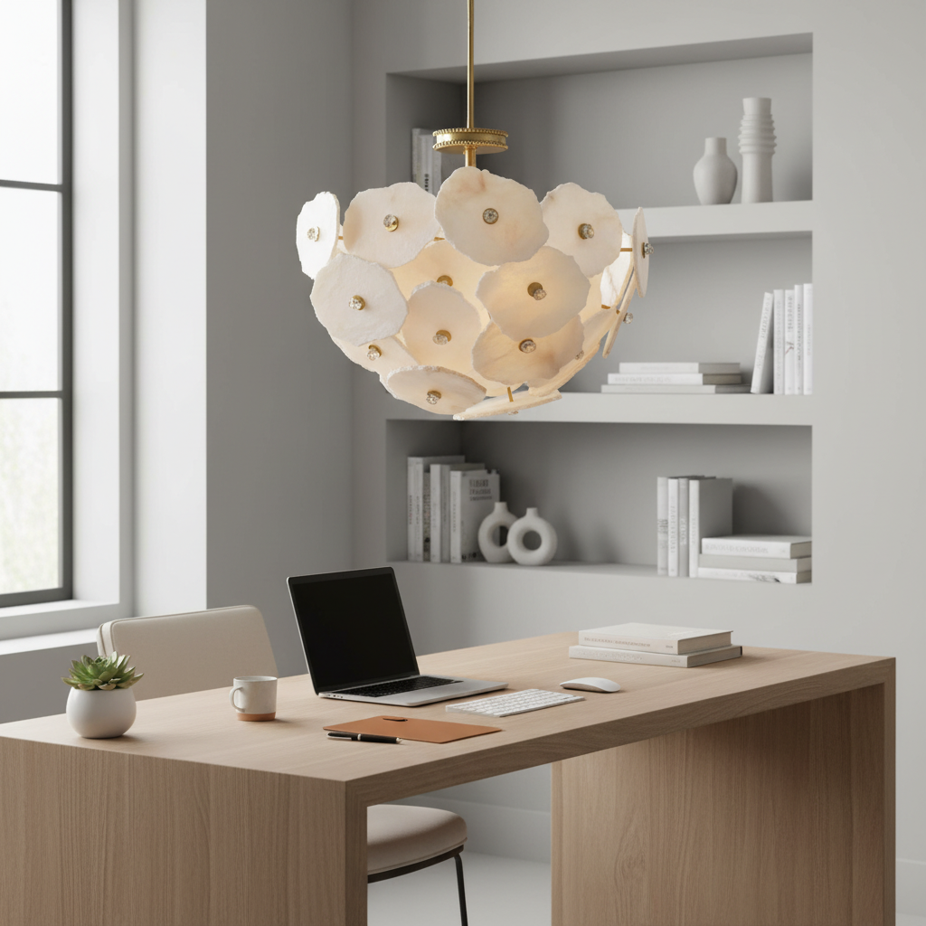 Alabaster Cluster Four-Light Flush Mount
