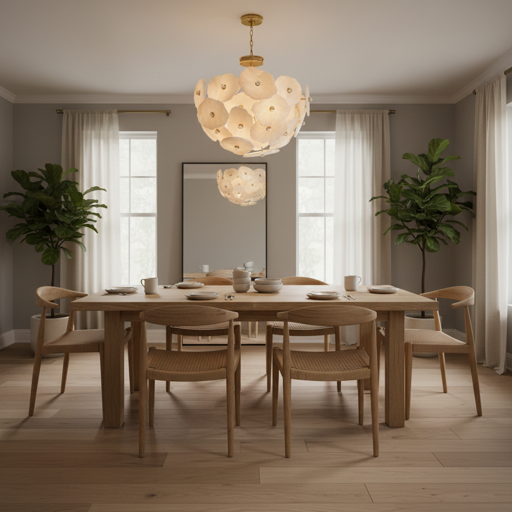 Alabaster Cluster Four-Light Flush Mount