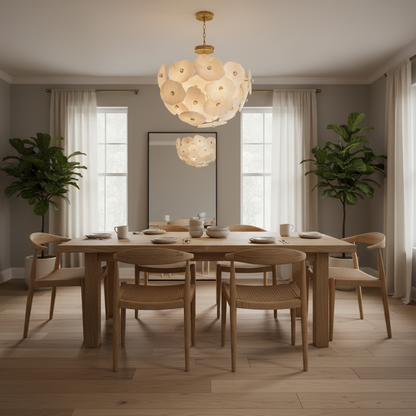 Alabaster Cluster Four-Light Flush Mount